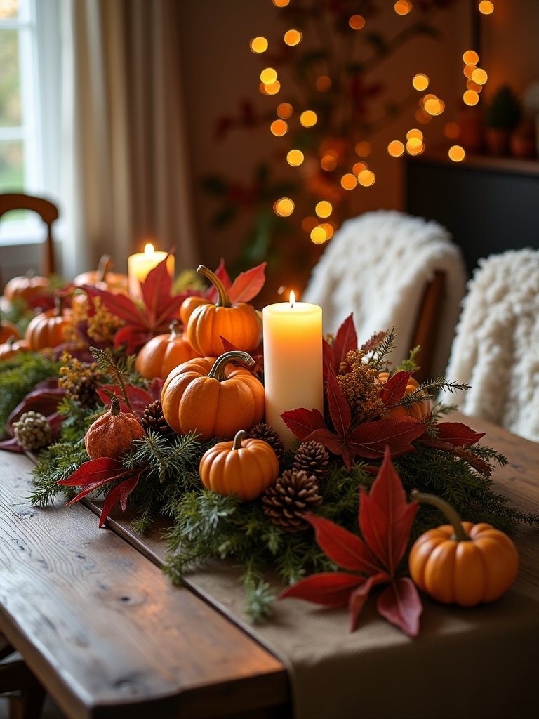 cozy autumn table centerpiece