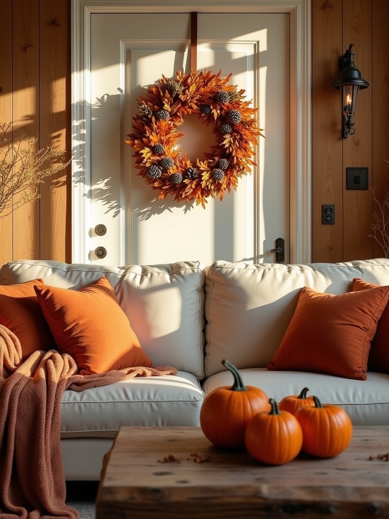 cozy autumn wreath decorations