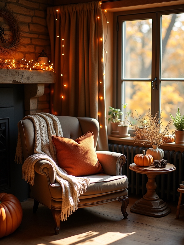 cozy fairy light ambiance