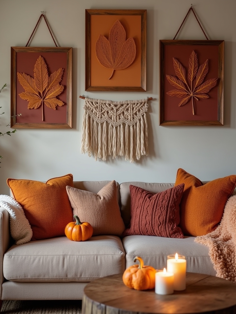 cozy fall handmade wall art