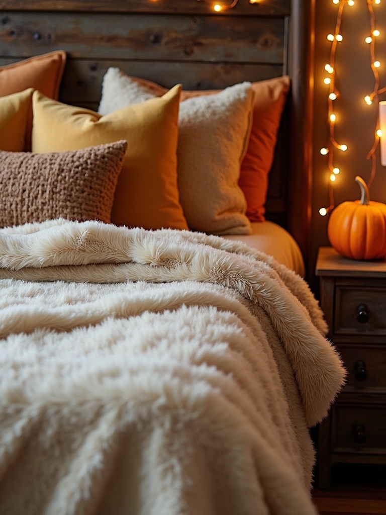 cozy faux fur accents
