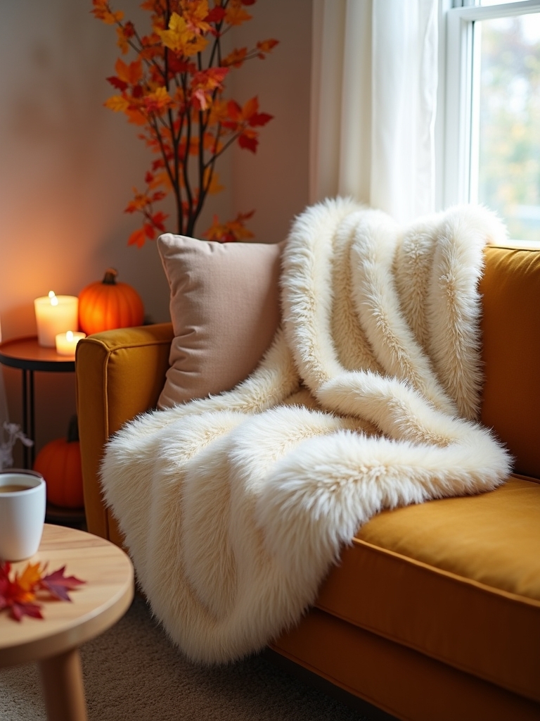 cozy faux fur throws