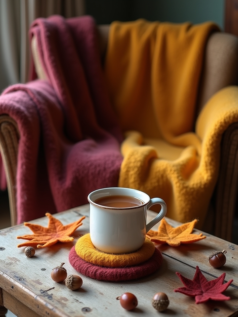 cozy felted wool decor