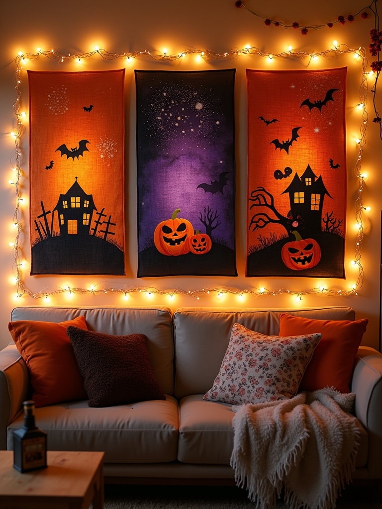 cozy halloween fabric decorations