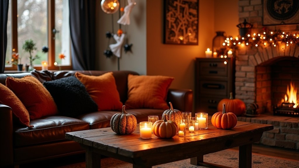 cozy halloween living room decor