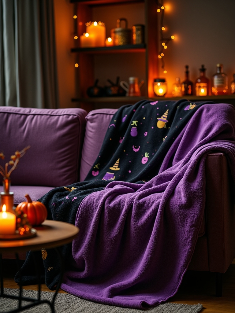 cozy halloween throw blankets