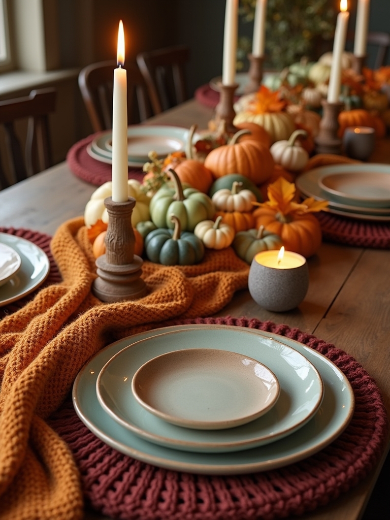 cozy knit autumn decor