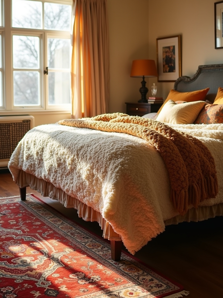 cozy layered rug styling