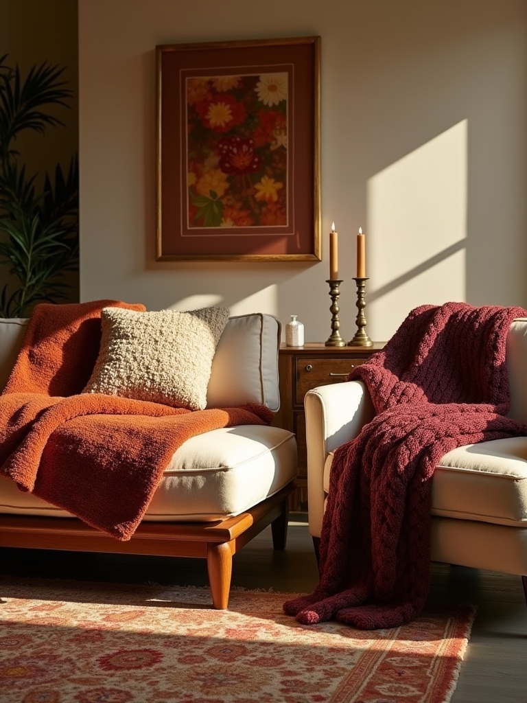 cozy layered textile combinations