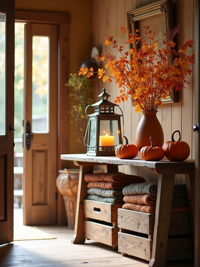 cozy rustic storage solution