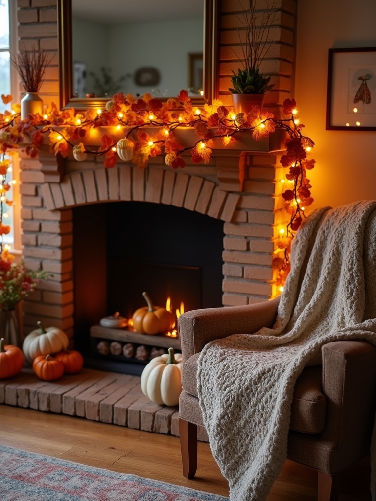 cozy textured autumn decor