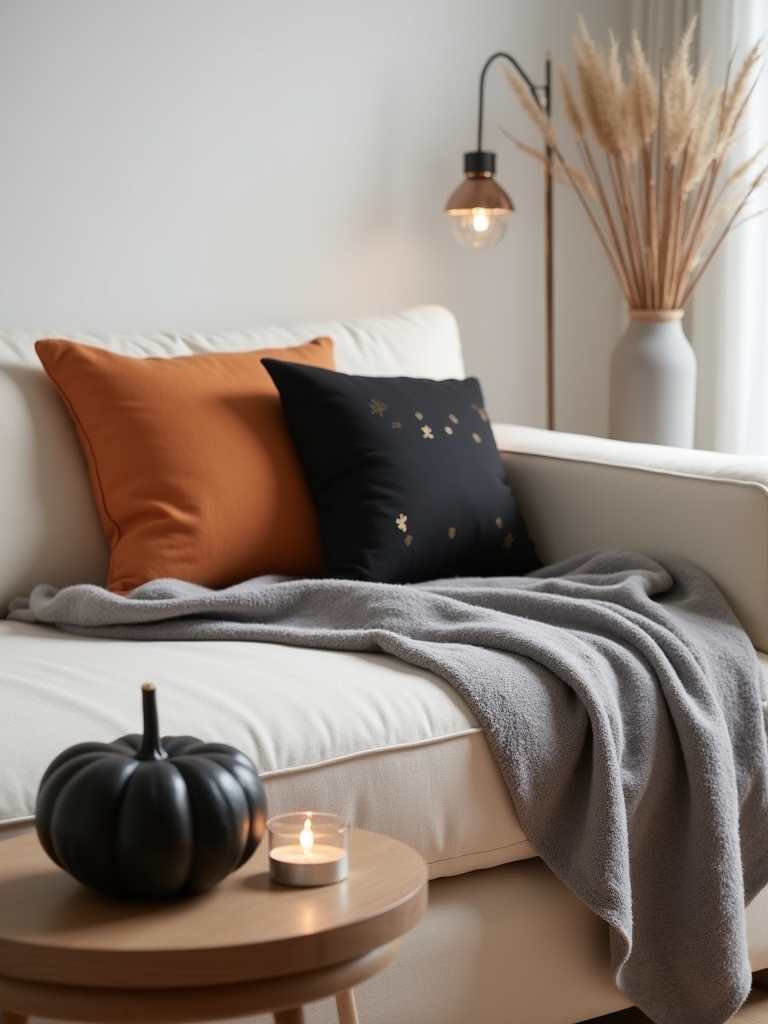 cozy textured halloween decor