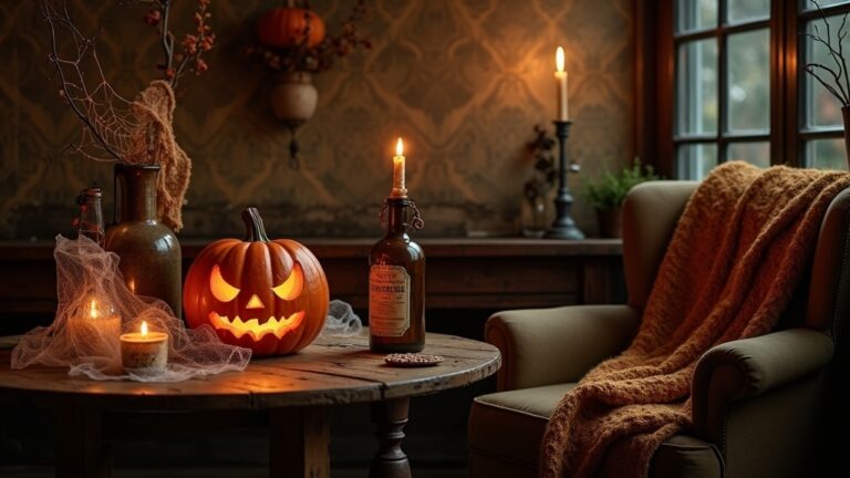cozy vintage halloween decor