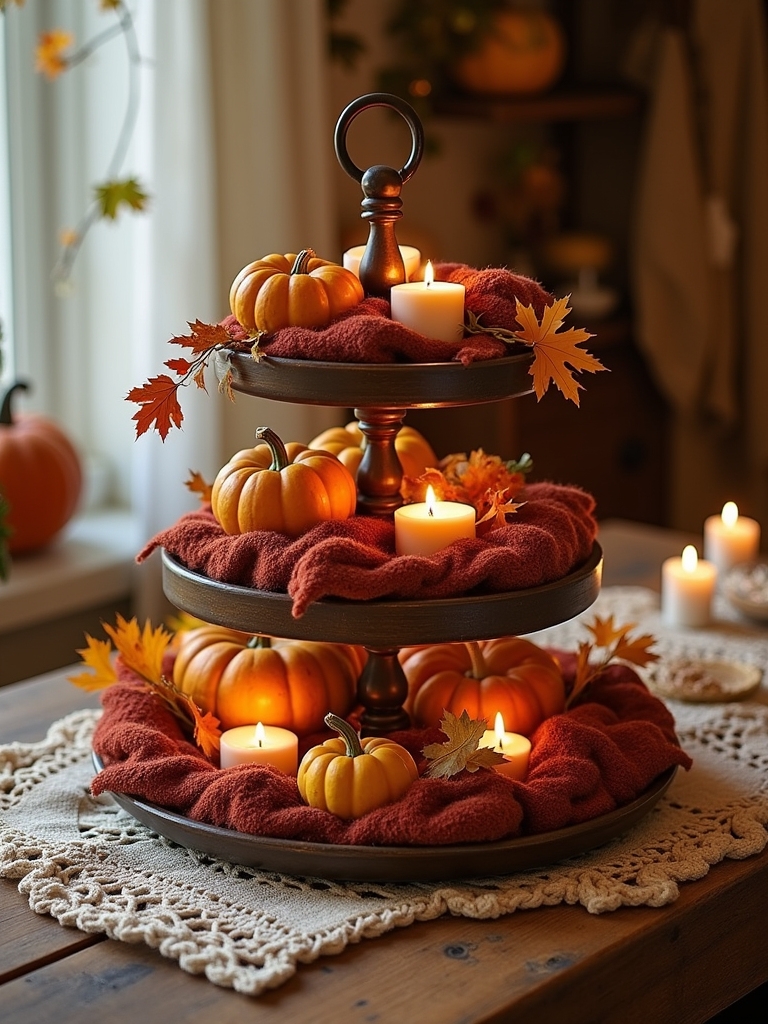 cozy warm toned fabric accents