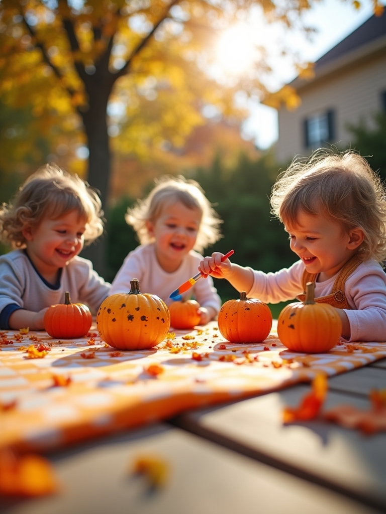 creative pumpkin painting activity