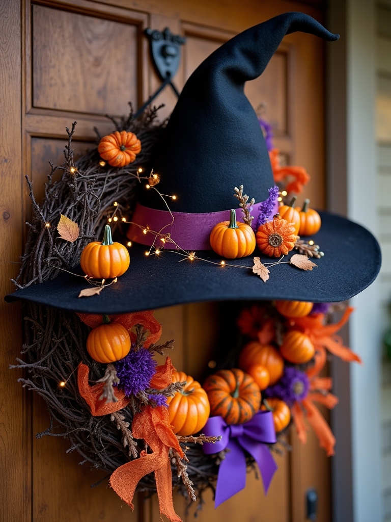 creative witch hat wreaths