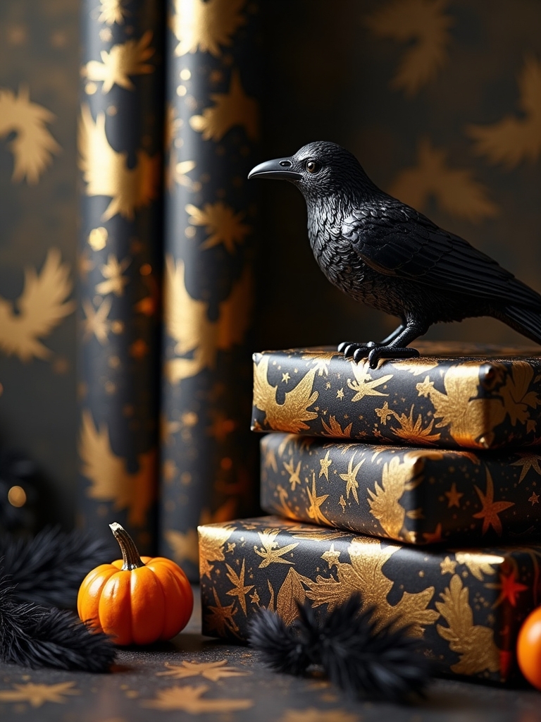 crow themed gift wrapping ideas