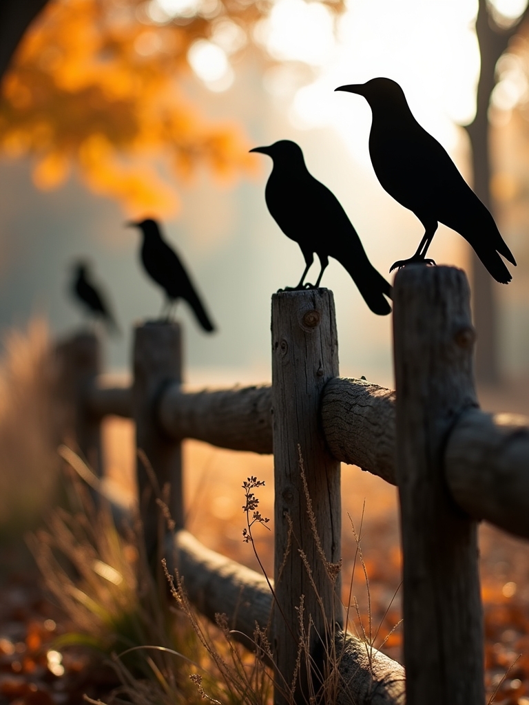 diy crow silhouette decor