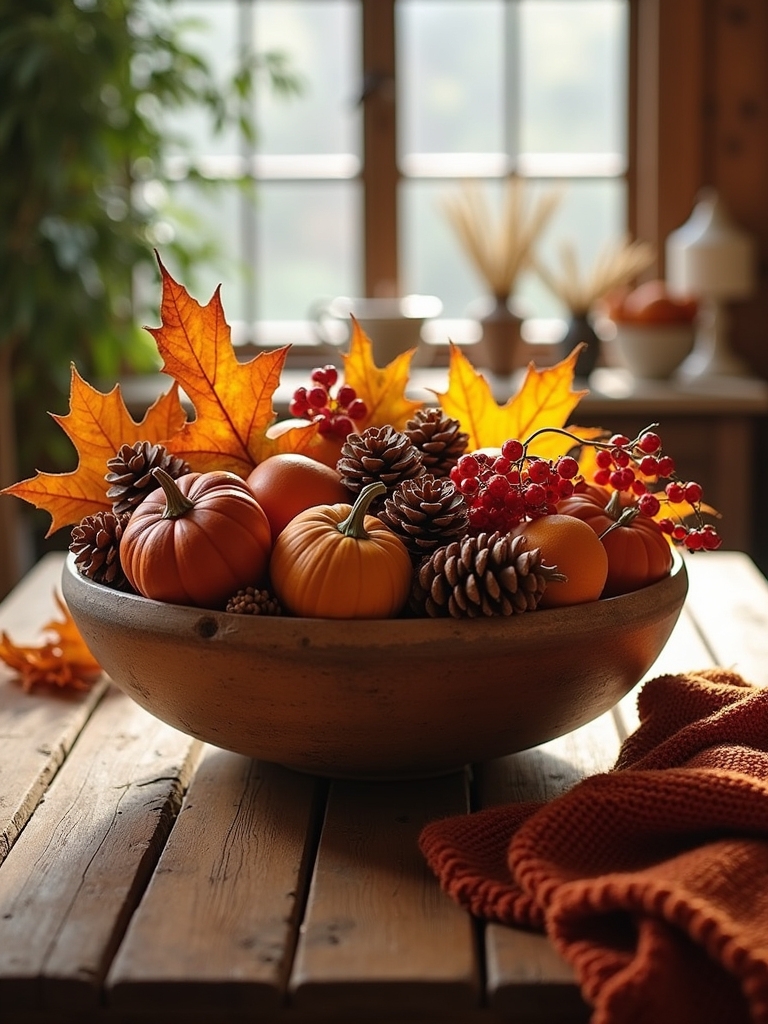 earthy centerpiece bowl ideas