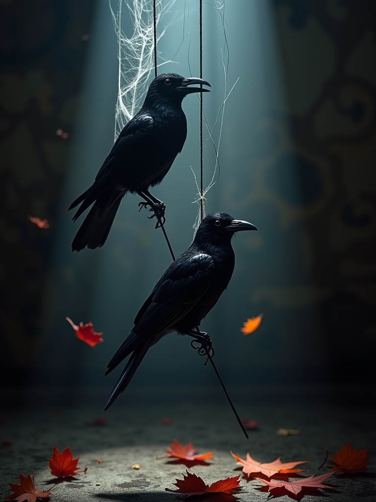 eerie crow ceiling decorations