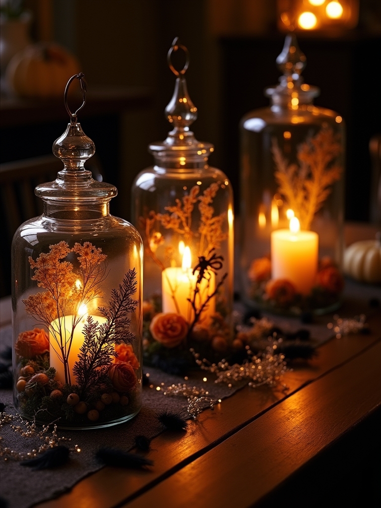 eerie lanterns with flowers