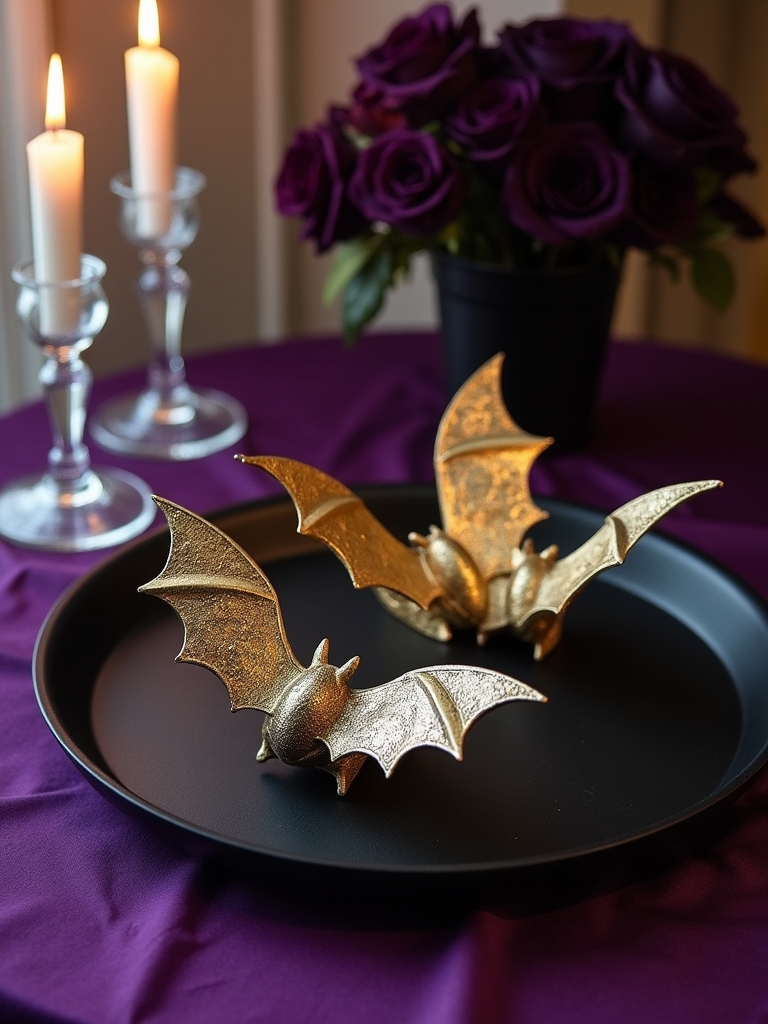 elegant bat themed decor
