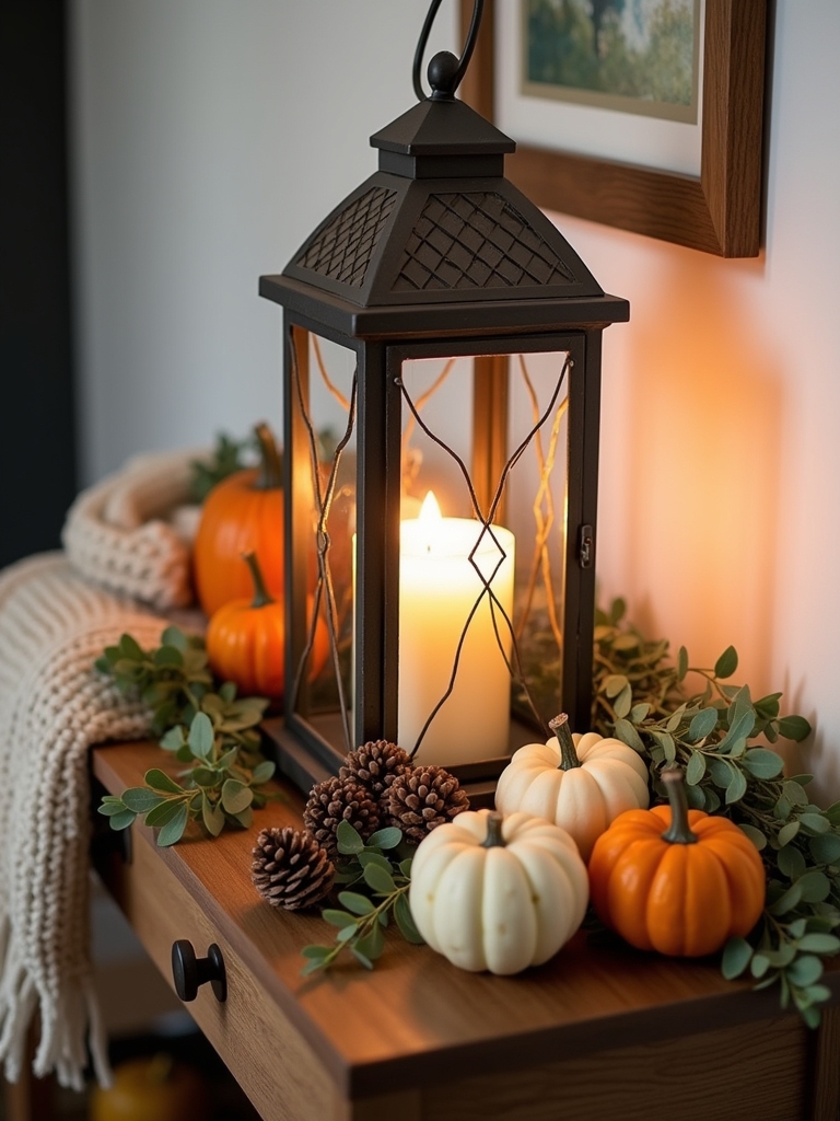 elegant candle lantern display
