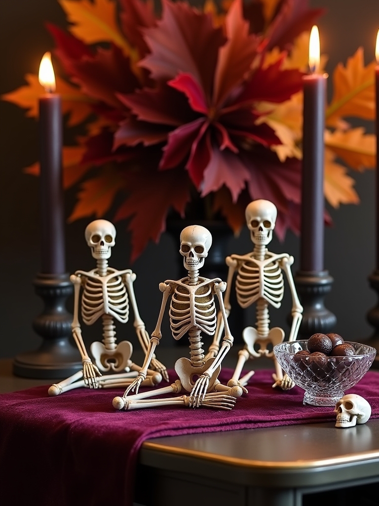 elegant halloween skeleton styling