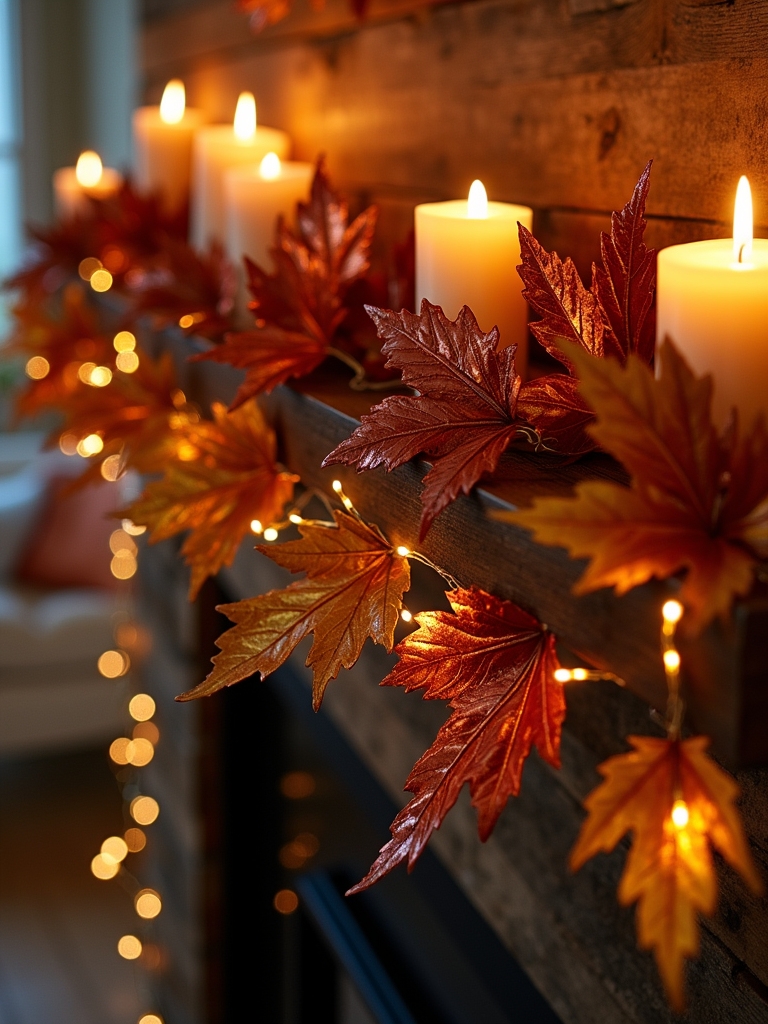 elegant metallic autumn decor