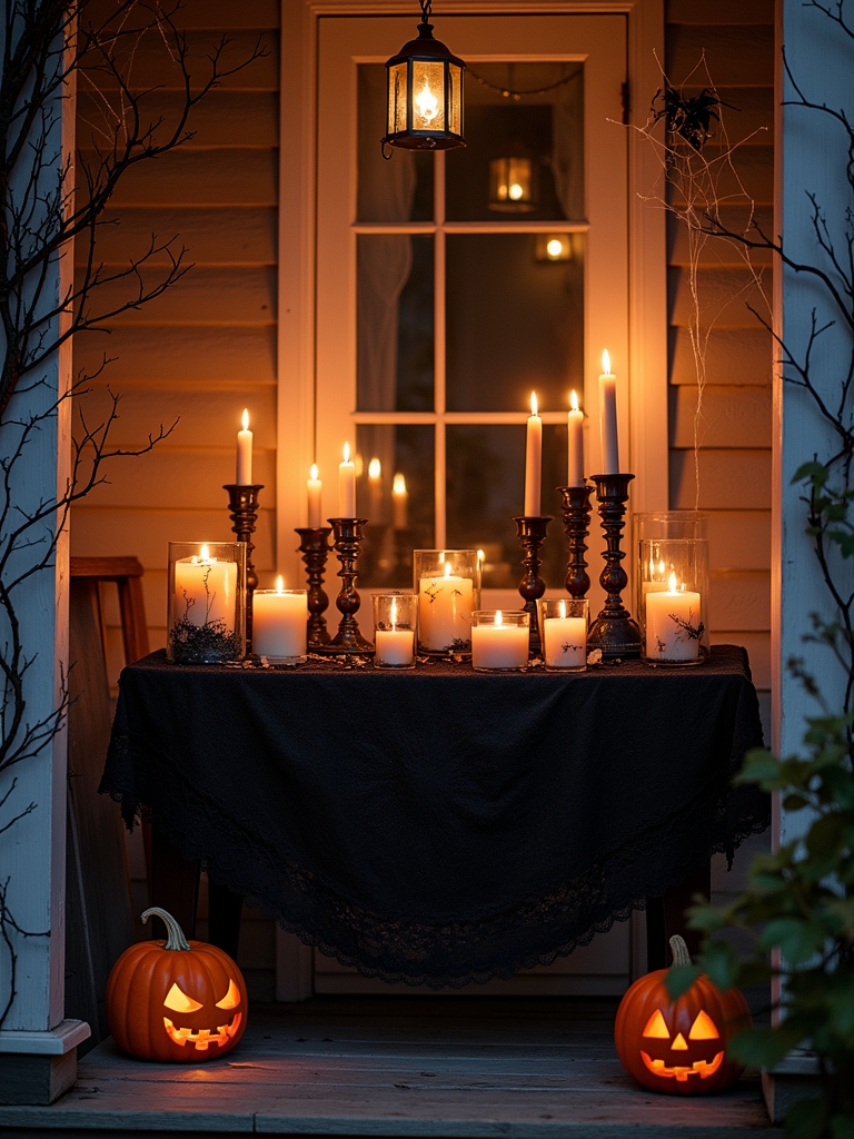 enchanting halloween candle arrangements