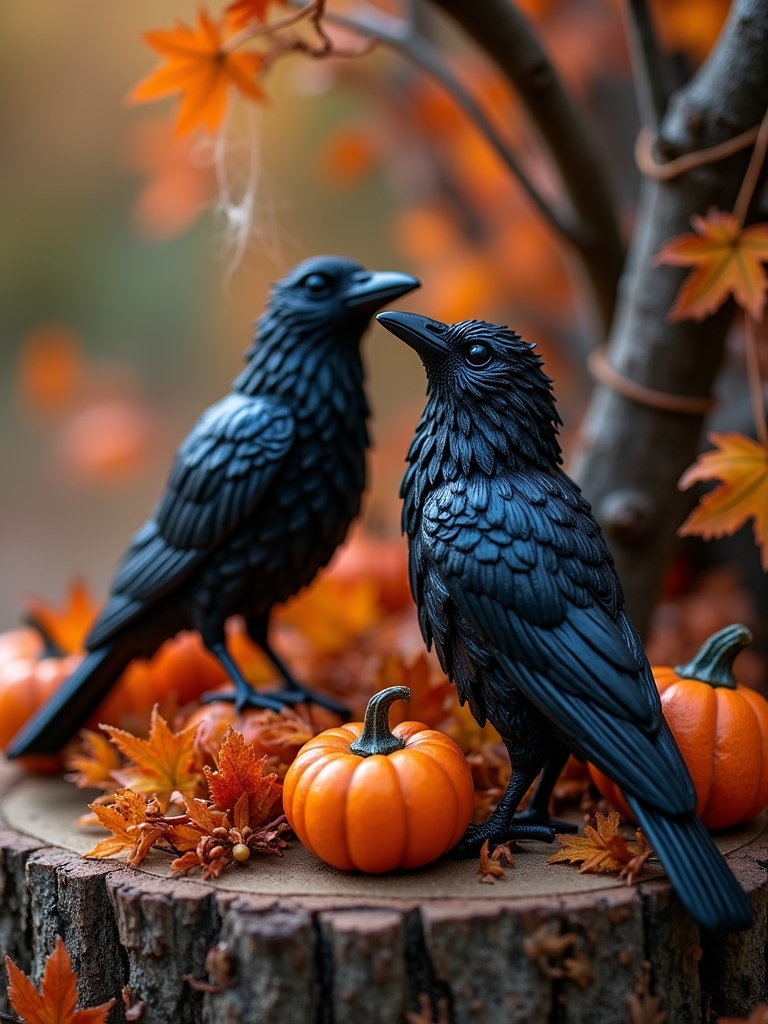 enchanting halloween crow displays