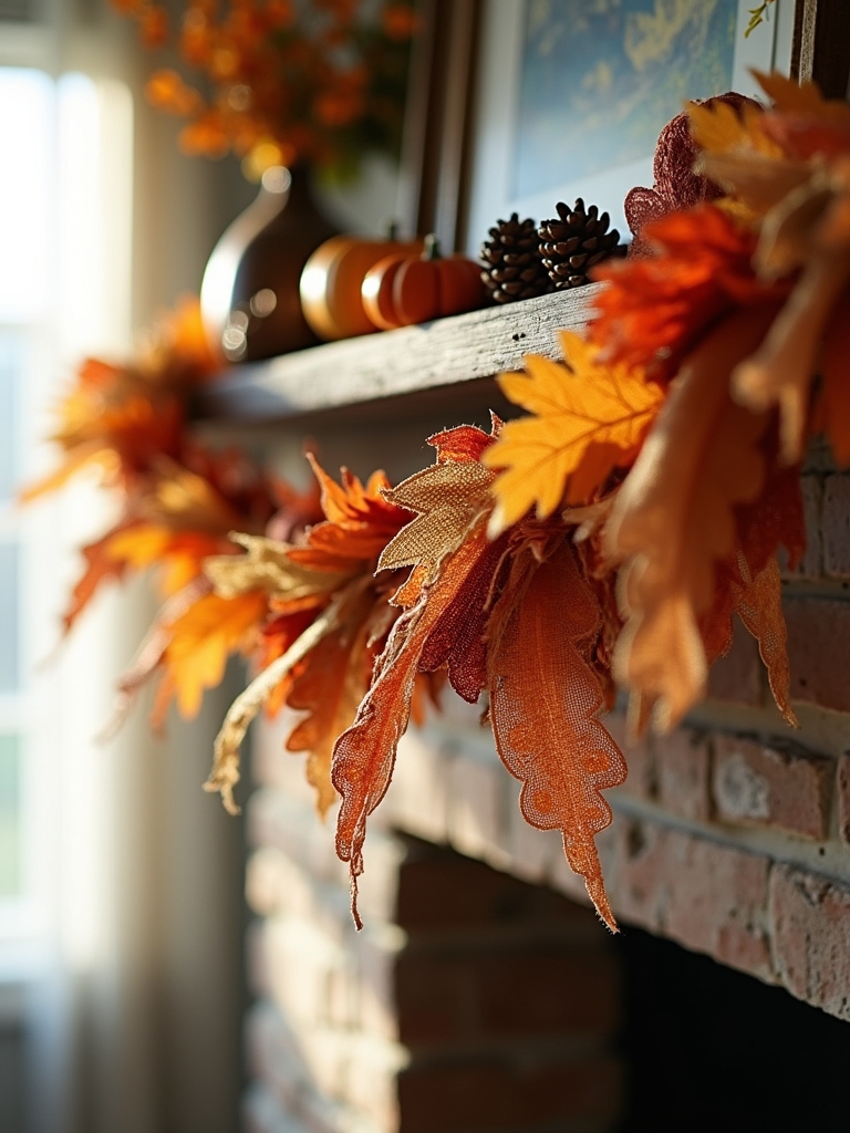 fall fabric scrap garland