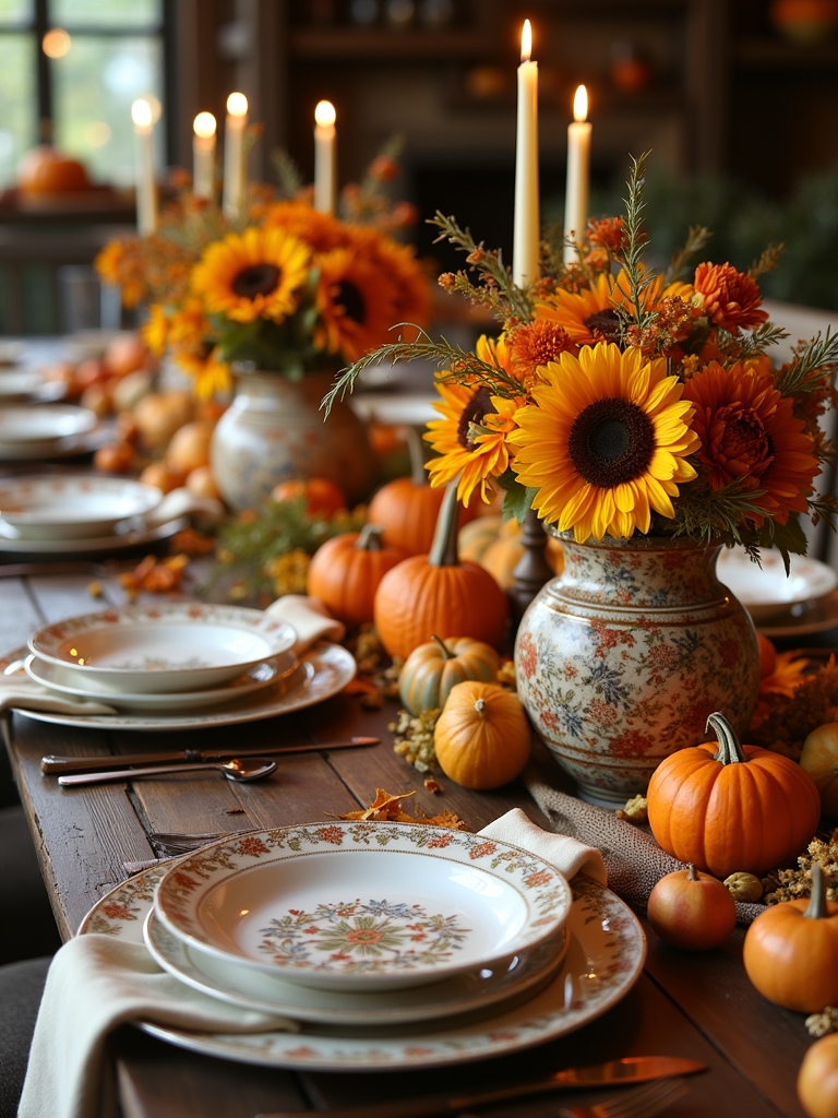 fall harvest table setting