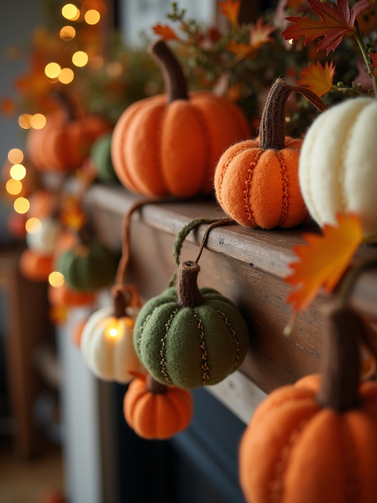 felt pumpkin autumn decor