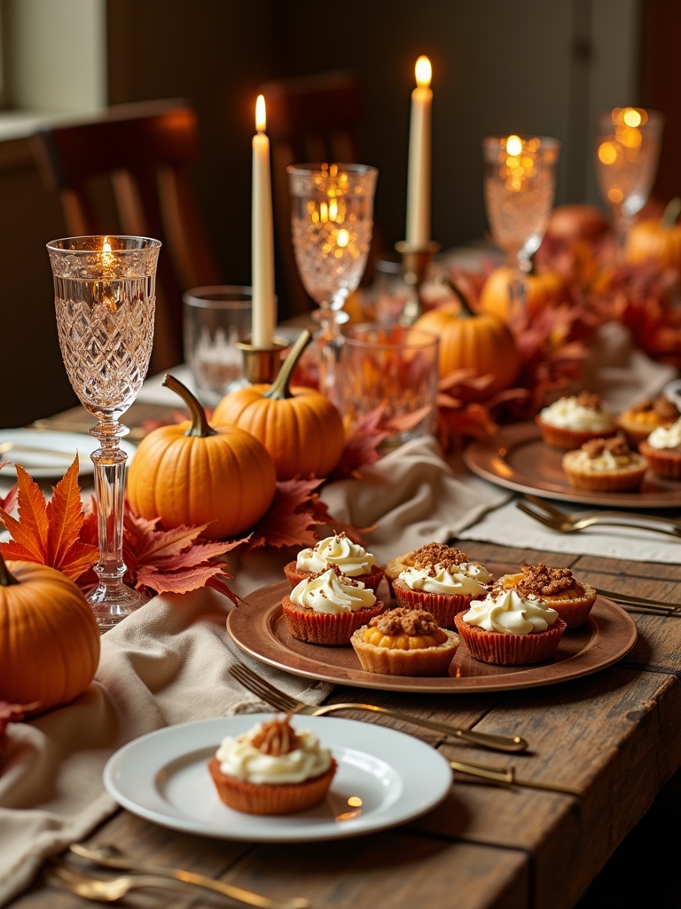 festive fall dessert displays