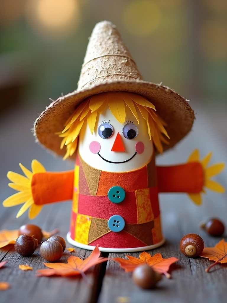 festive toddler scarecrow craft