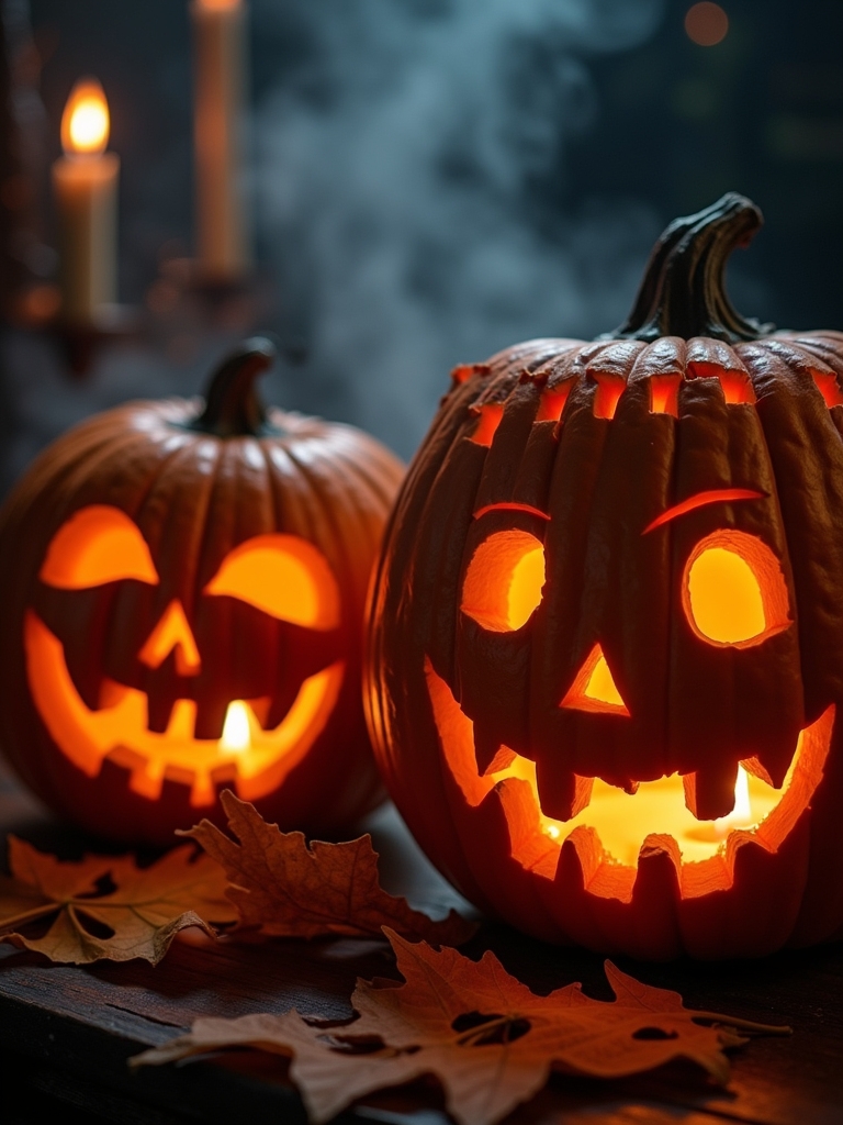 frankenstein themed pumpkin design