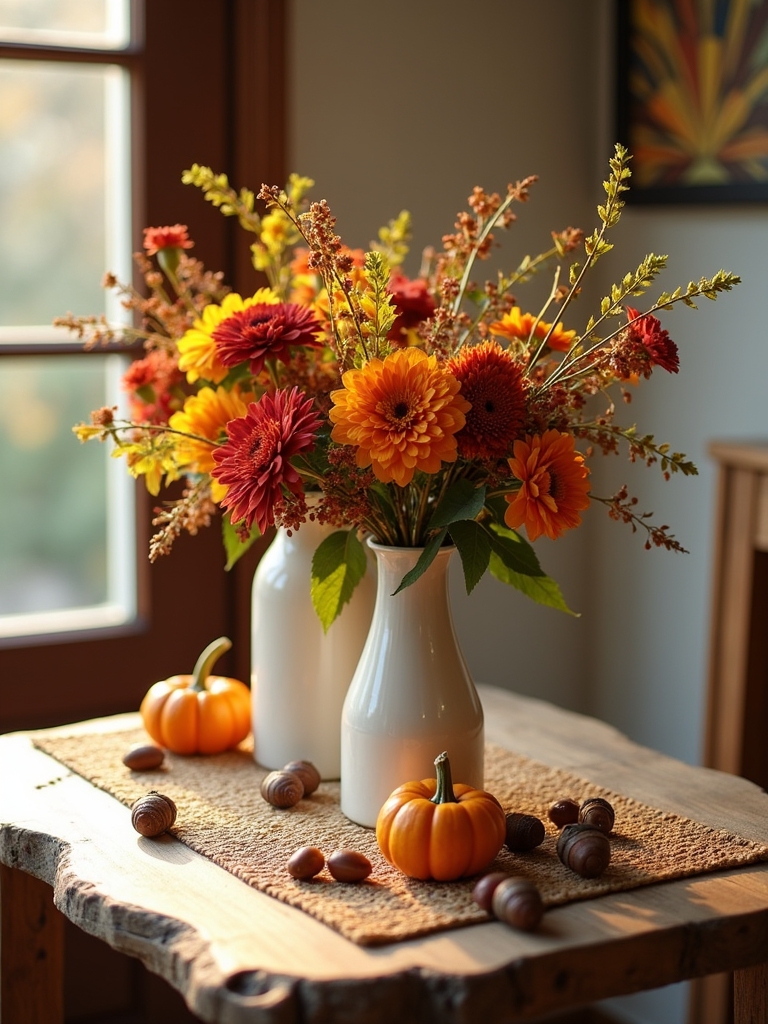fresh autumn flower arrangements