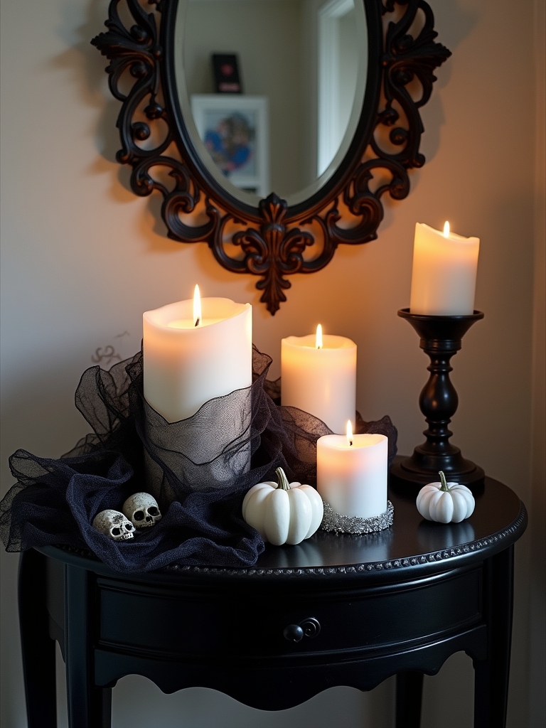 ghostly candle display elegance