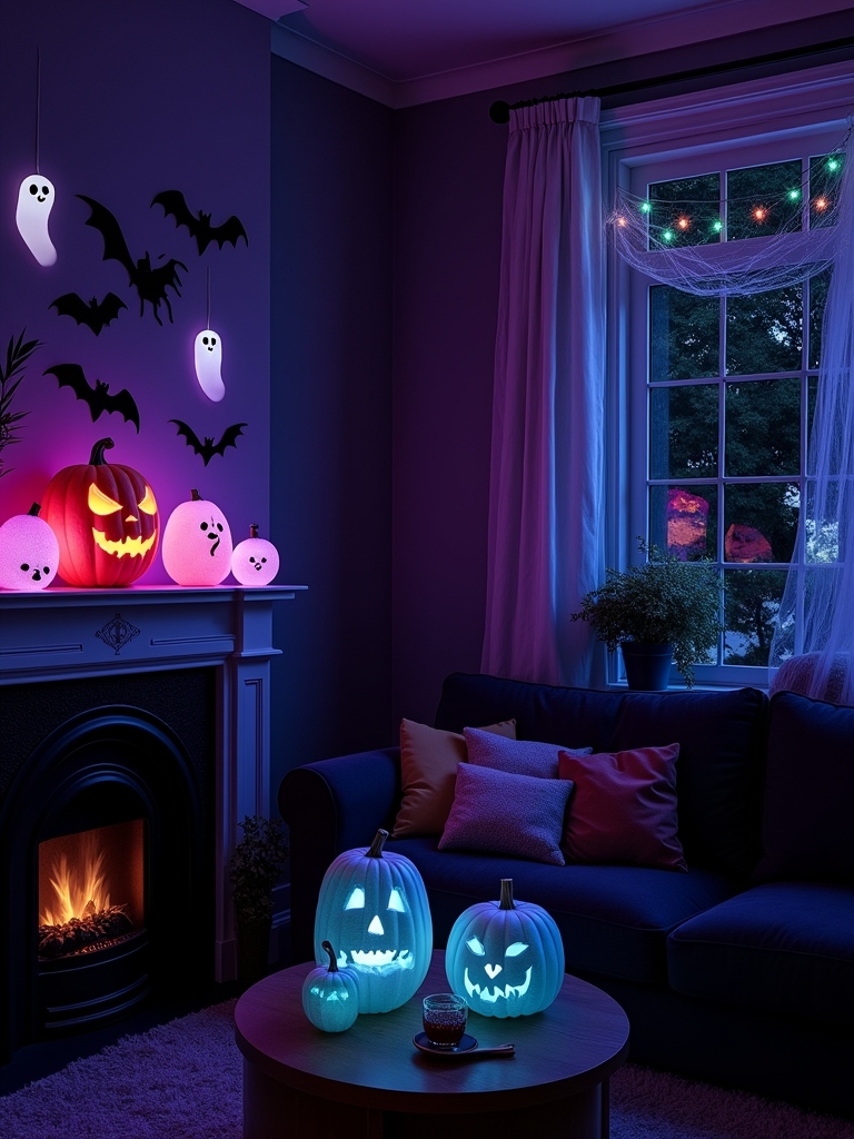 glow in the dark halloween decor