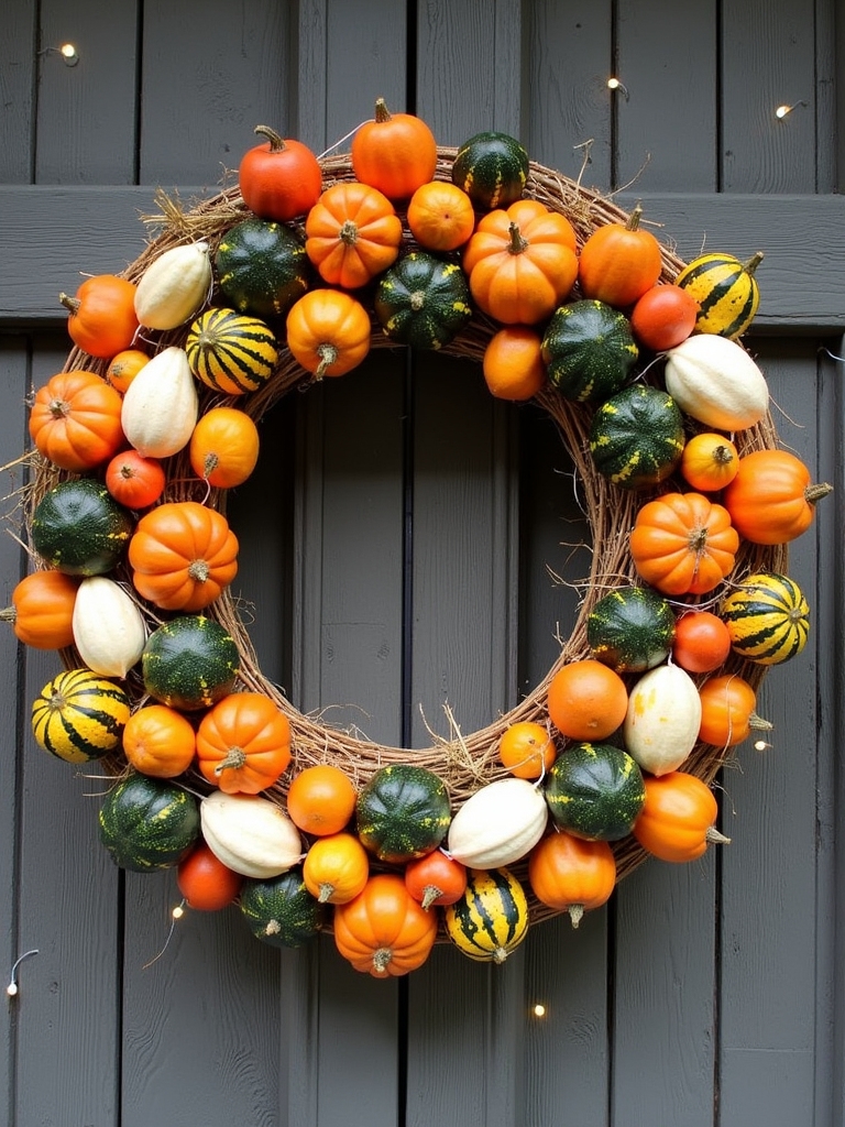 gourd and hay decoration