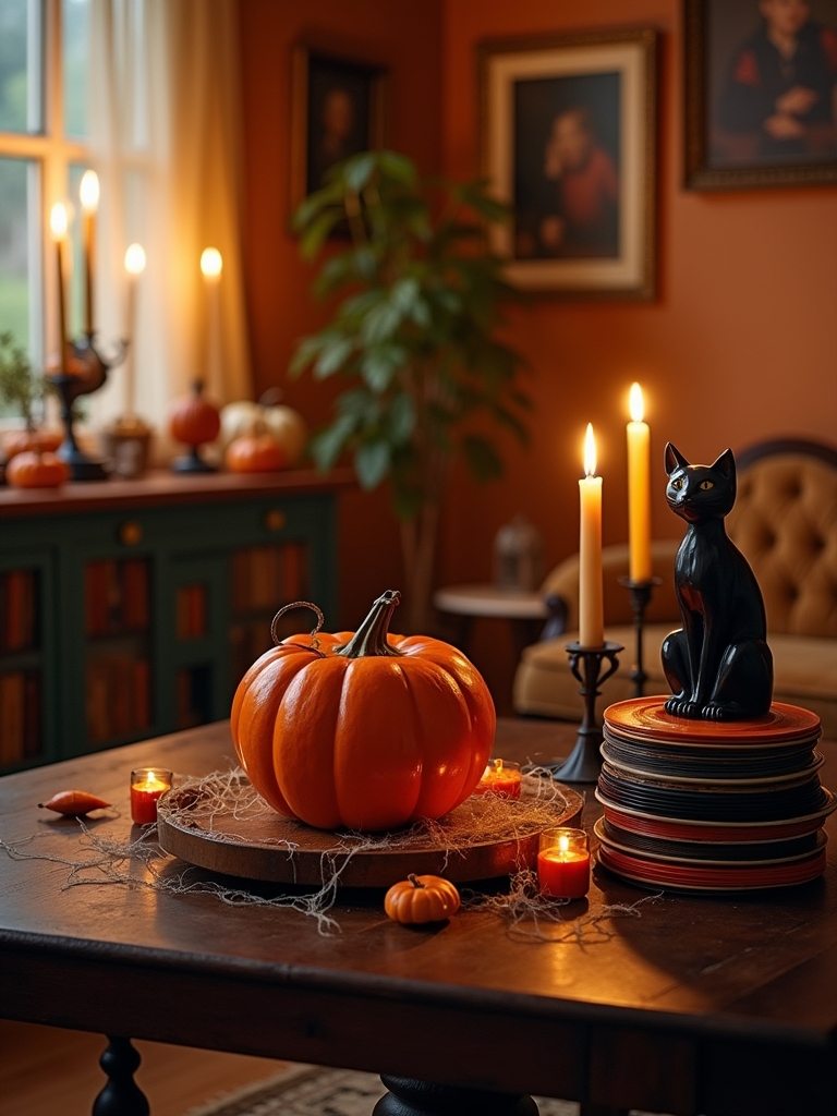 halloween vinyl record displays