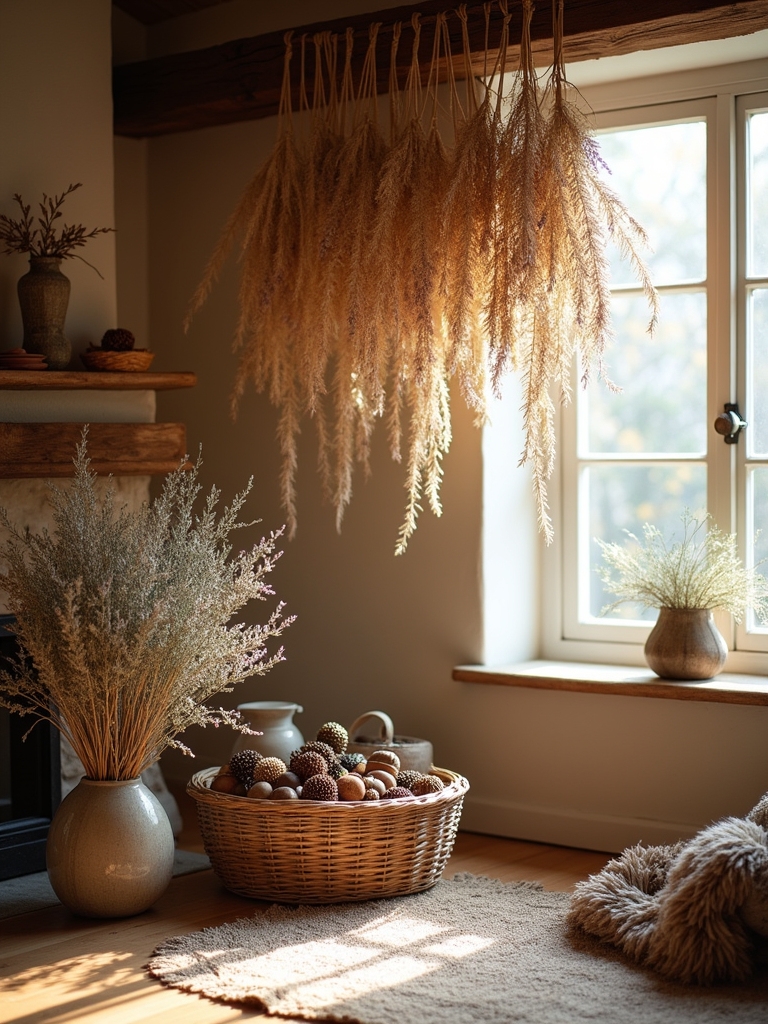 hanging dried flower arrangements