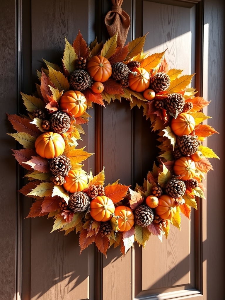 harvest themed fall wreath