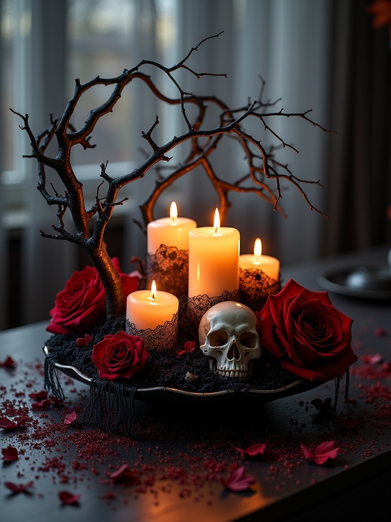 haunted house halloween centerpiece