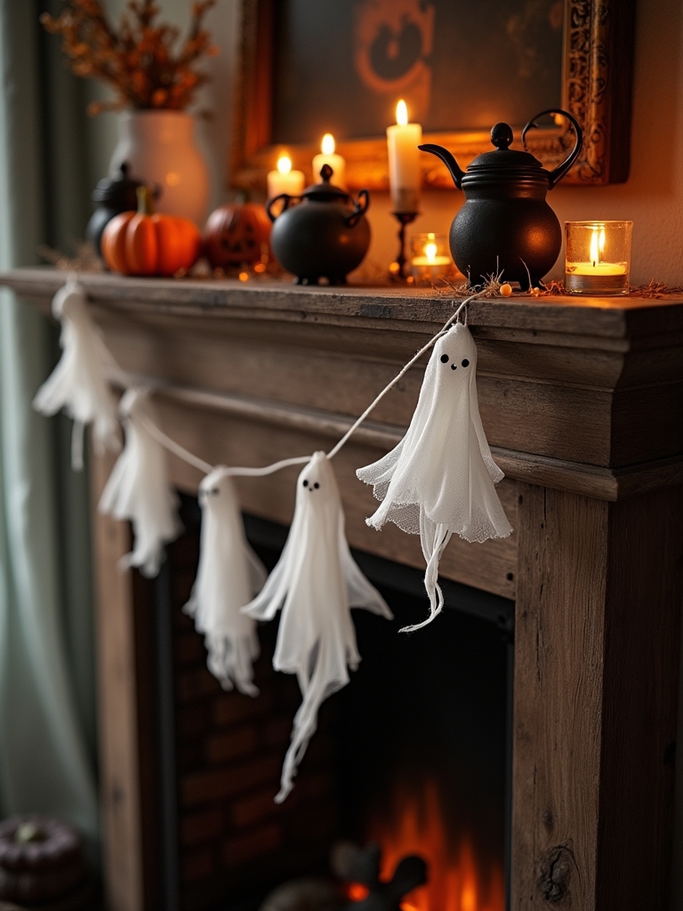 haunting atmosphere with garlands