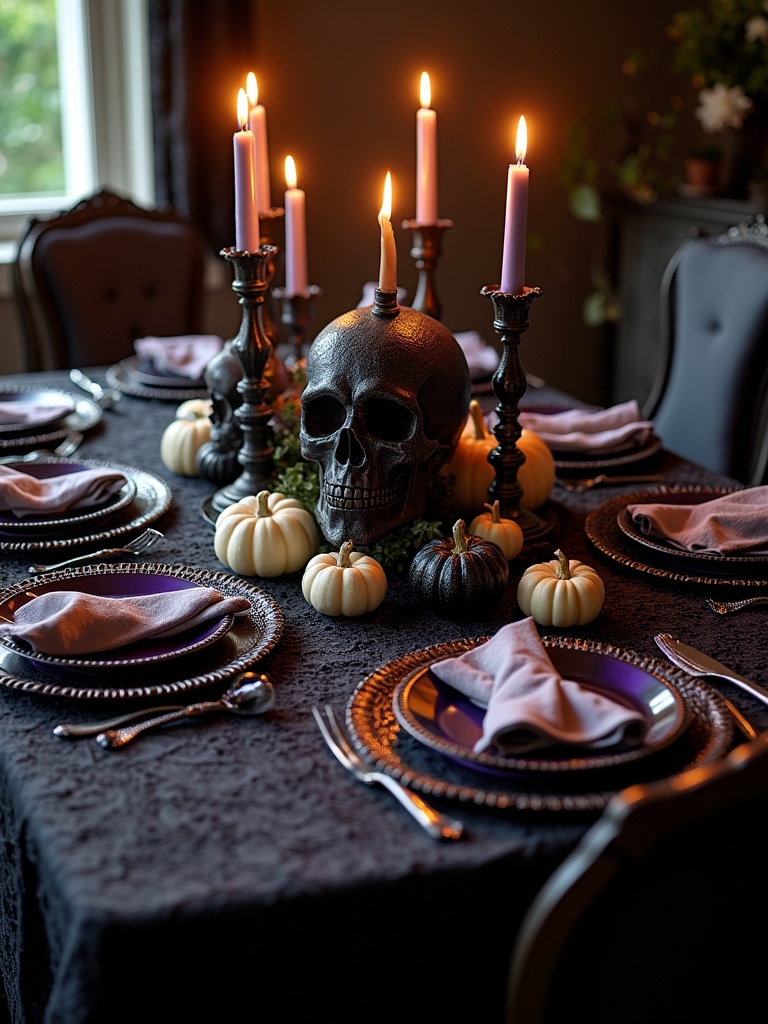 haunting skull and bone decor