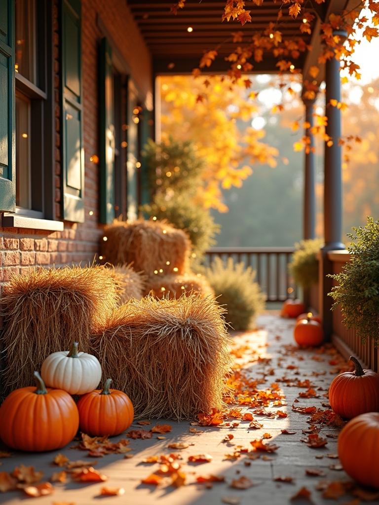 hay bales for fall decor