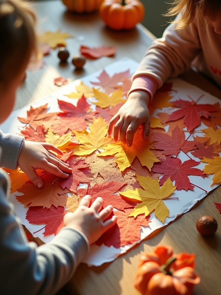 leaf collage art project