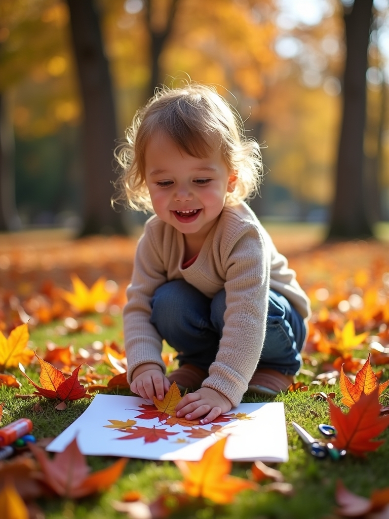 leaf collage creative activity